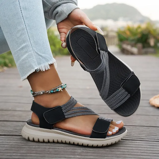 🔥Best Seller-Last Day Sale 50% OFF🔥Women's Beige Elastic Strap Comfort Sandals