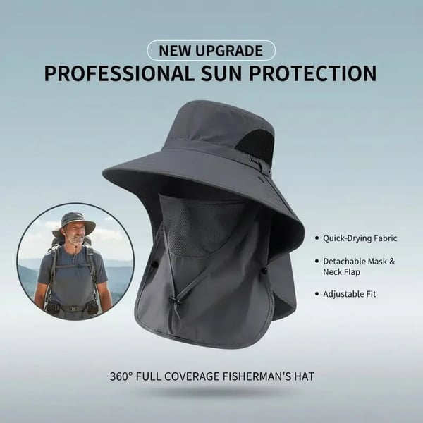 🌞Fisherman's Hat Detachable Outdoor Sun-Protective Face Covering🏕️