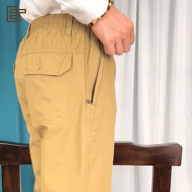 EaseTactic - Flex Fit Zipper-Pocket Durable Pants