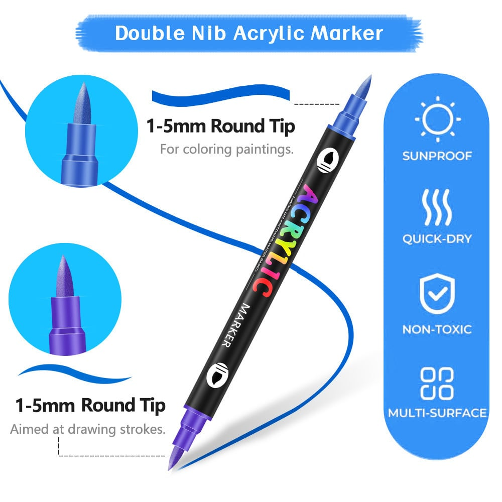 🔥Last Day Promotion 49% OFF🎨Double-Ended Art Markers for Professionals & Beginners!