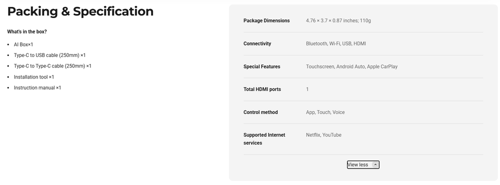 LAMTTO RC23 3-in-1 Magic Video Carplay Box for Streaming Netflix/YouTube/TikTok