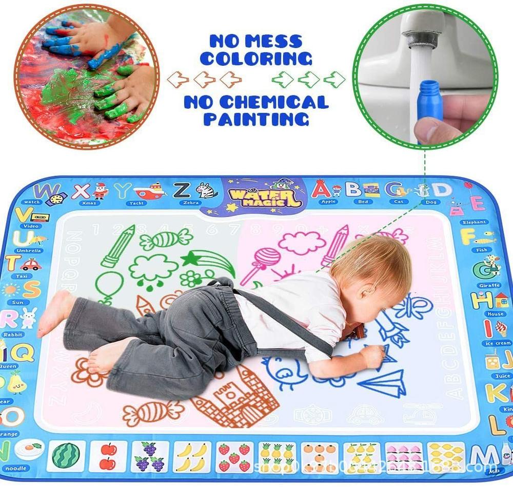 🎁Water Doodle Mat ,Aqua Painting Drawing Mat Mess Free Learning Toy Mat