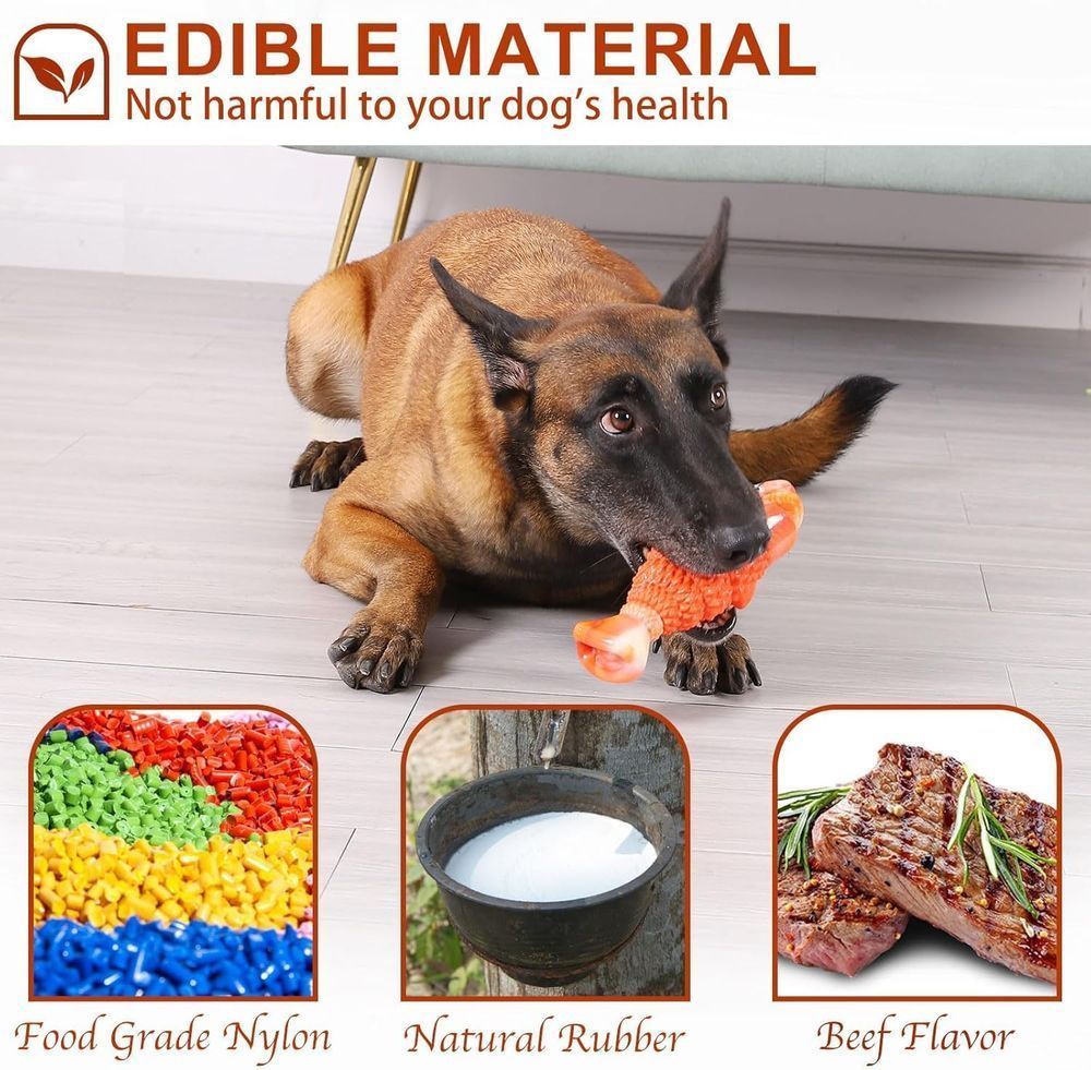 WinTour Chew Toy Dog Indestructible, Interactive Dog Toy Large Dogs, Dog Toy Squeaky, Dog Accessories for Large Dogs Chew Items, Not Applicable Chew Bone Dog Small
