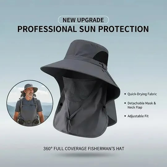 🌞Fisherman's Hat Detachable Outdoor Sun-Protective Face Covering🏕️