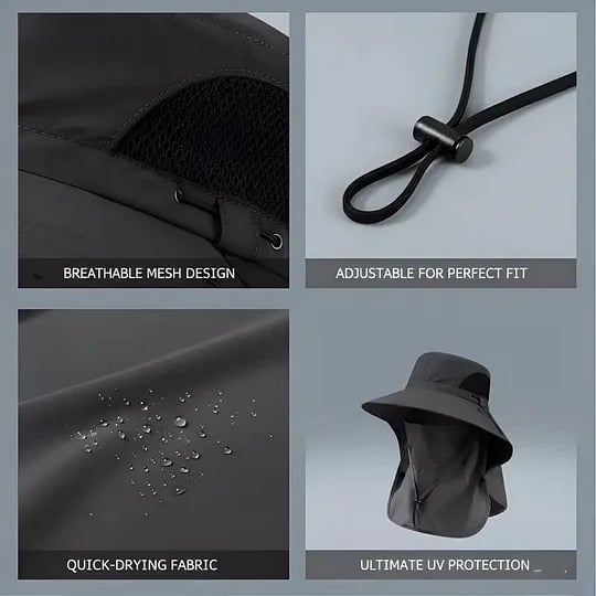 🌞Fisherman's Hat Detachable Outdoor Sun-Protective Face Covering🏕️