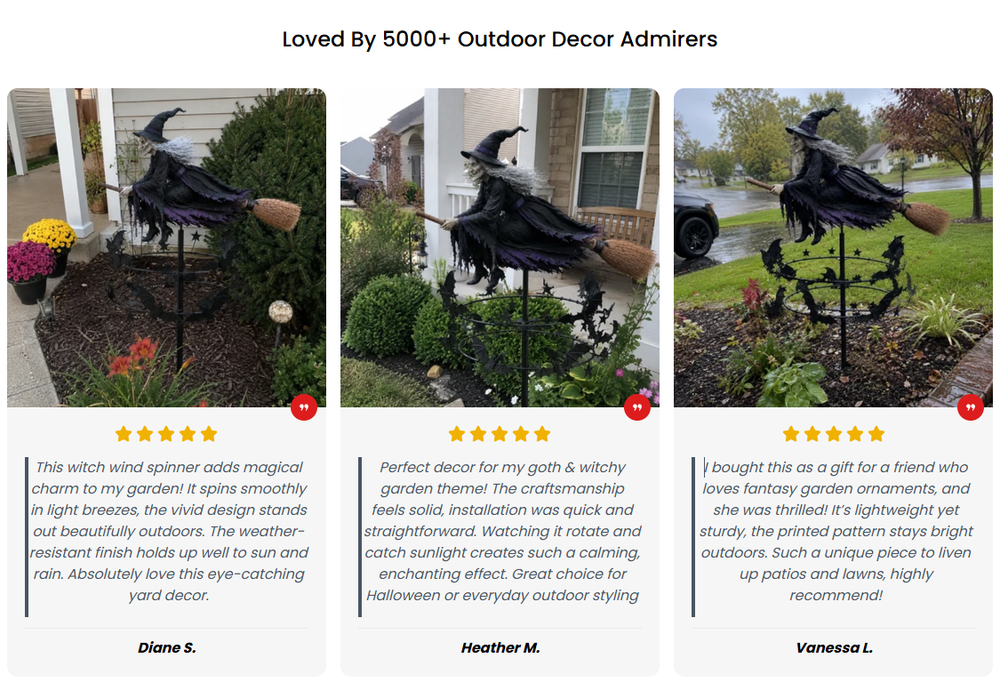 Halloween Early Bird Special 🧙 The Enchanted Witch Garden Wind Spinner