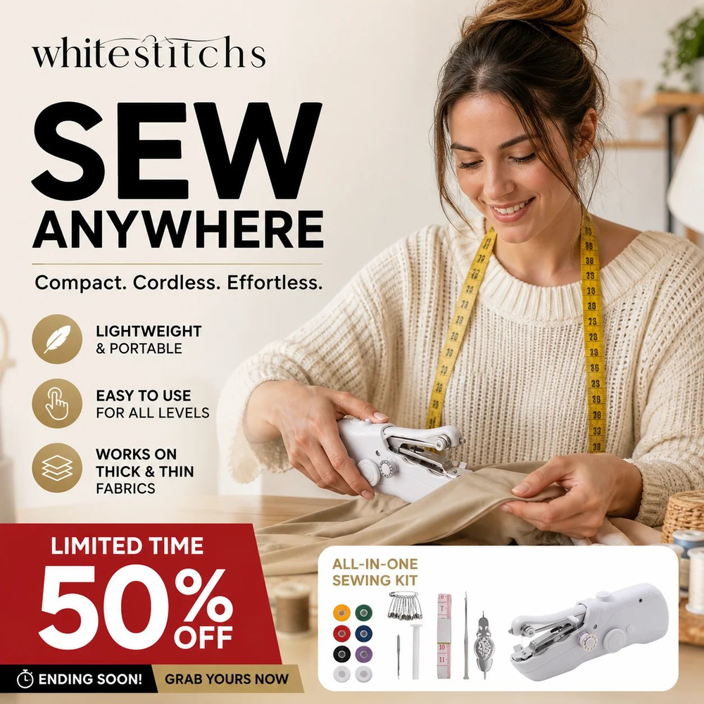 🔥Limited Time Promotion 50% OFF🔥🧵Mini Electric Sewing Machine – Lightweight, Portable & Easy to Use! ✨